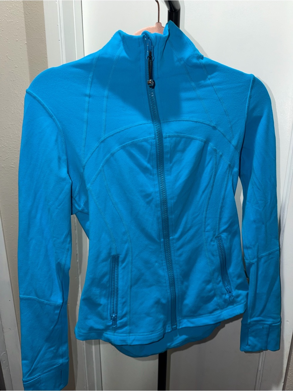 Lululemon Define Jacket Luon Size 6 Bright Blue Full Zip Yoga Athletic